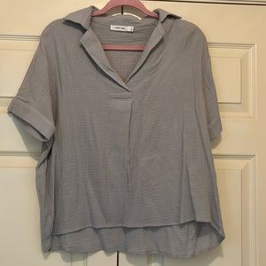 Light blue Mod Ref short sleeve linen tee